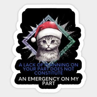 Sarcastic Christmas Cat Sticker